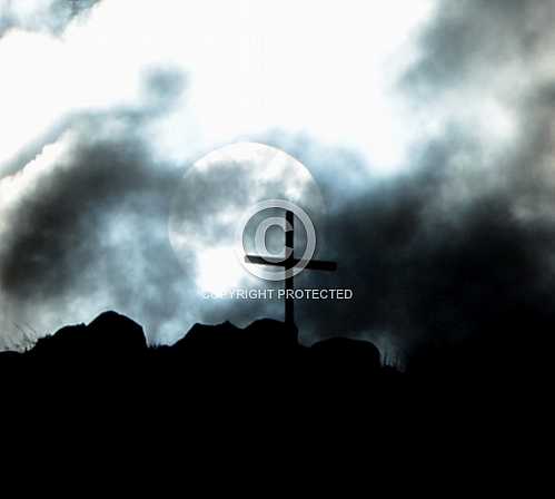 Beacon Hill Cross, Clouds, and Sun  May 5th 2019