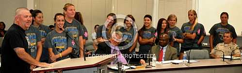 NHS Girls Softball Team Norco City Council Presentation 9 5 2012