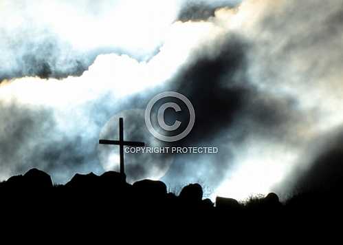 Beacon Hill Cross, Clouds, and Sun  May 5th 2019