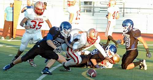 NHS JV Football vs Corona Panthers