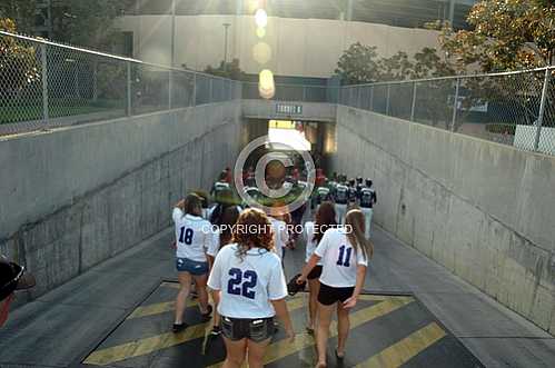 NHS National Champion Girls Softball Team honored at Angels Game