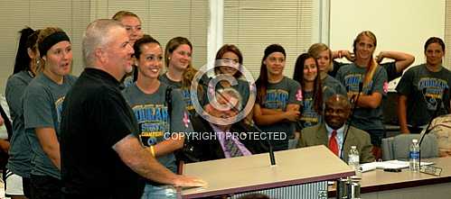 NHS Girls Softball Team Norco City Council Presentation 9 5 2012