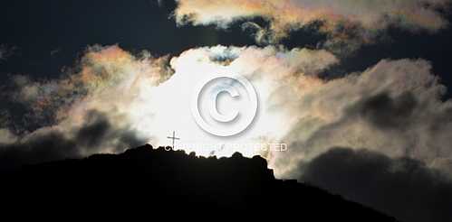 Beacon Hill Cross, Clouds, and Sun  May 5th 2019