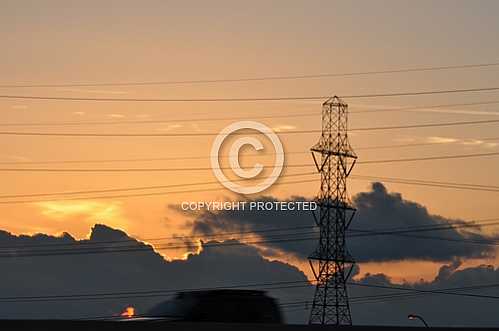 Power Line sunsets