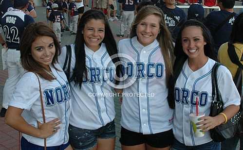 NHS National Champion Girls Softball Team honored at Angels Game