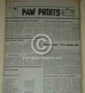 1980 - 1981 Paw Prints